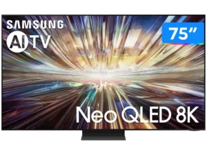 Foto da Smart TV 75 8K Neo QLED Samsung QN75QN800 no artigo da impulsostore sobre as melhores tvs 8k no Brasil em 2025